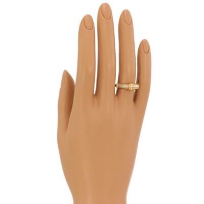 Cartier 18k Ring Tri-Color Gold Fine Wire Wrap Fancy Band Size 50