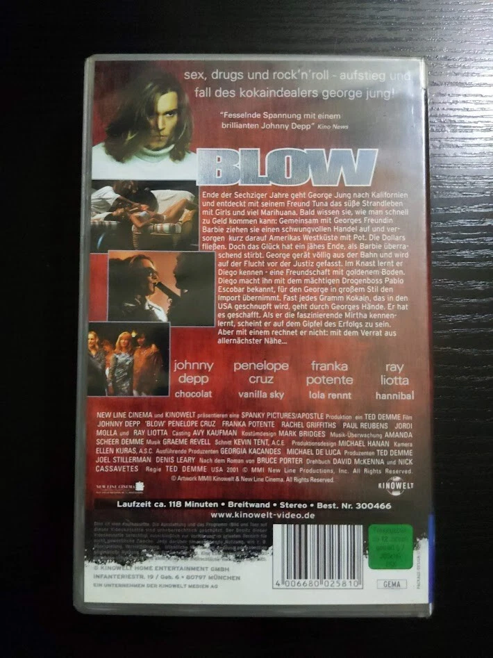 VHS - Blow - Ted Demme - Johnny Depp, Penelope Cruz - Video Kassette - 2001 - Bild 3 von 4