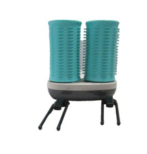 CURL  N NATIONAL Travel Size PLUG-IN 2 Hot LARGE Rollers Curlers- 2 CLIPS