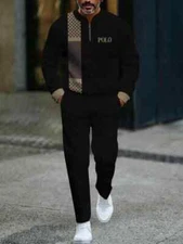 Long Sleeve Zipper Two-piece Set