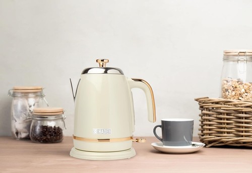 Haden Salcombe Cream 1.7L BPA Free Kettle & 4 Slice Wide Slot Toaster Set - Picture 7 of 13