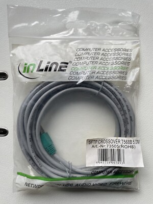 CAT 5.E SFTP 5 m Crossover-Patchkabel, Netzwerkkabel Grau InLine 73505 (ROHS)