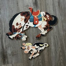 Vintage 1950  s The Dolly Toy Co. Western Horse Nursery Wall Plaque