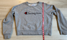 Champion gray crop crew neck sweatshirt size M women's