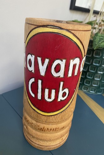 Krug Havanna Club Kuba groß dekorativ aus Bambus Bar Tiki Männerhöhle - Bild 2 von 9