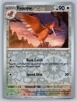 Fearow - Reverse Holo - Scarlet & Violet 151 Pokemon TCG Card | eBay