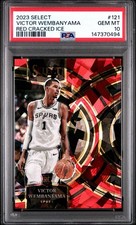 PSA 10 Victor Wembanyama RC 2023-24 Select Premier Red Cracked Ice #121 Low POP