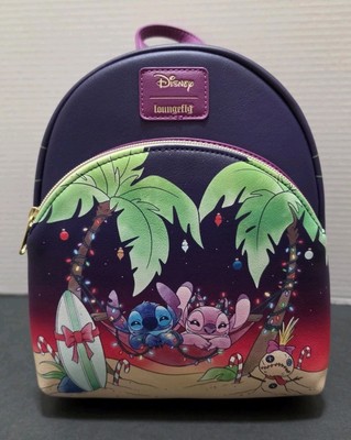 Loungefly Disney Stitch & Angel Holiday Beach Mini Backpack 