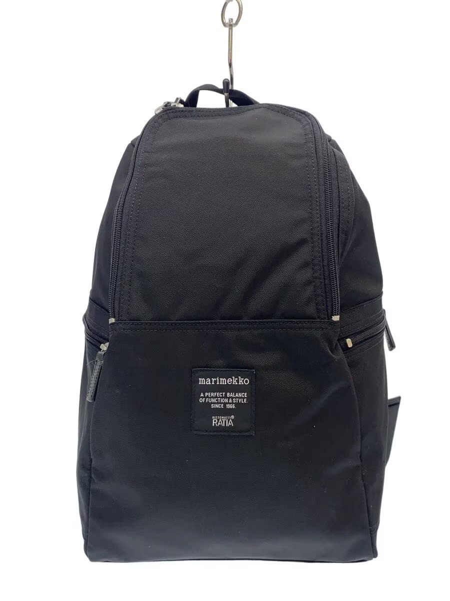 marimekko backpack polyester BLK plain 039972 519… - image 1