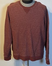 L.L. Bean Sweatshirt Mens Large Red Crewneck Slightly Fitted Pullover Knit