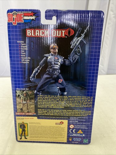 GI Joe Vs Cobra Spy Troops Black Out 12” Action Figure NEW 2003 Blackout - Picture 3 of 4