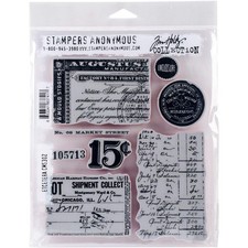 Stampers Anonymous Tim Holtz Etcetera Cling Rubber Stamp Red 0 6 cm 5 Functional
