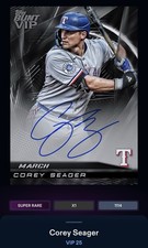 25 Topps Bunt DIGITAL VIP Black Signature Corey Seager