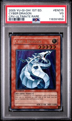 #ad #ad PSA 3 1ST EDITION ULTIMATE RARE Cyber Dragon CRV EN015 2005 YUGIOH $329.99