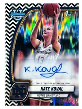2025 Bowman Chrome University Kate Koval Autograph Black White Stealth /48