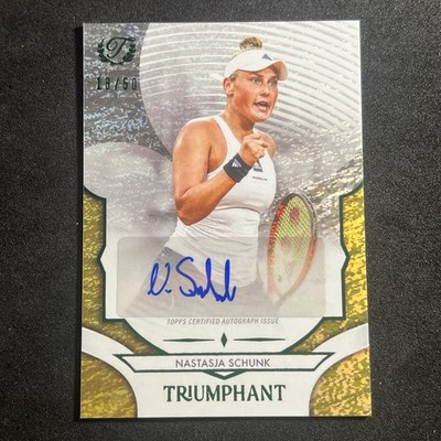 NASTASJA SCHUNK Auto Gold Foil 18/50 2025 Topps Triumphant Tennis #65-A