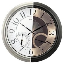 Large Illuminated Outdoor Clocks Waterproof IP65 18 Inch 18 Inch Morning Silver