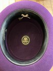 1950s vintage BERGEN fedora hat 7-1/8 PURPLE IN BOX — photo 9