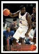 Chris Webber 1996-97 Topps #4 Bullets NBA READ FREE SHIPPING AutographDen