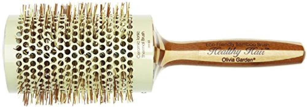 (TG. Ø63mm) Olivia Garden Healthy Hair Spazzola Termica Rotonda in Bambù, Diam