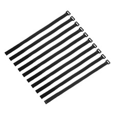 10Pcs Battery Tie Down Straps, 0.8x20" Black Nylon Hold Loop Strap