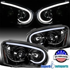Fits 2004-2005 Subaru Impreza Wrx Polished Black Projector Headlights Fits 2004-2005 Subaru Impreza Wrx Polished Black Projector Headlights