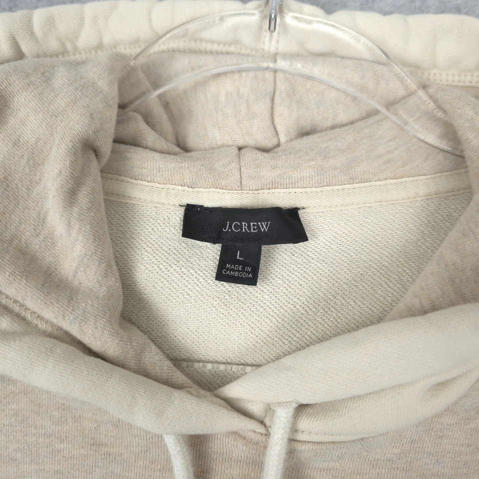 Pulôver boxy J Crew feminino grande universitário terry dois tons tamanho grande - Imagem 4 de 4