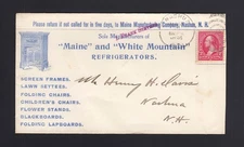 NEW HAMPSHIRE: Nashua, NH 1896 AD for Maine & White Mountain Refrigerators