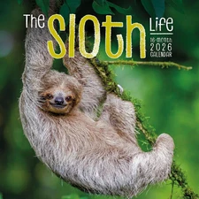 Carousel Calendars,  Sloth Life 2026 Wall Calendar, 12'' X 12'', 16-Month Calend