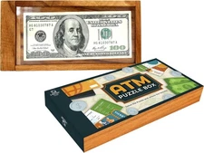 BSIRI ATM Puzzle Box for Adults- Secret Brain Teaser Wooden Boxes... 