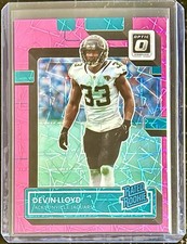 2022 Donruss Optic DEVIN LLOYD Pink Velocity RC #'d 62/79! JAGUARS RATED ROOKIE!