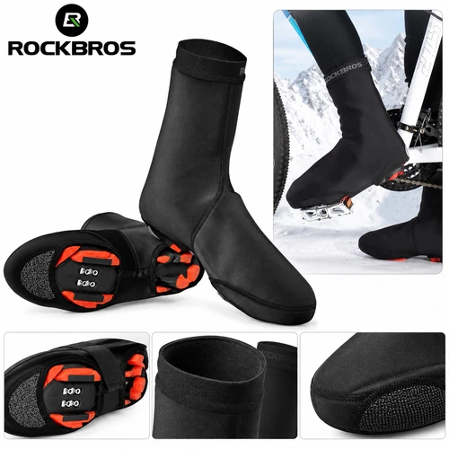 ROCKBROS Cycling Shoe Cover Waterproof Winter Thermal Warm Bike Overshoes Unisex
