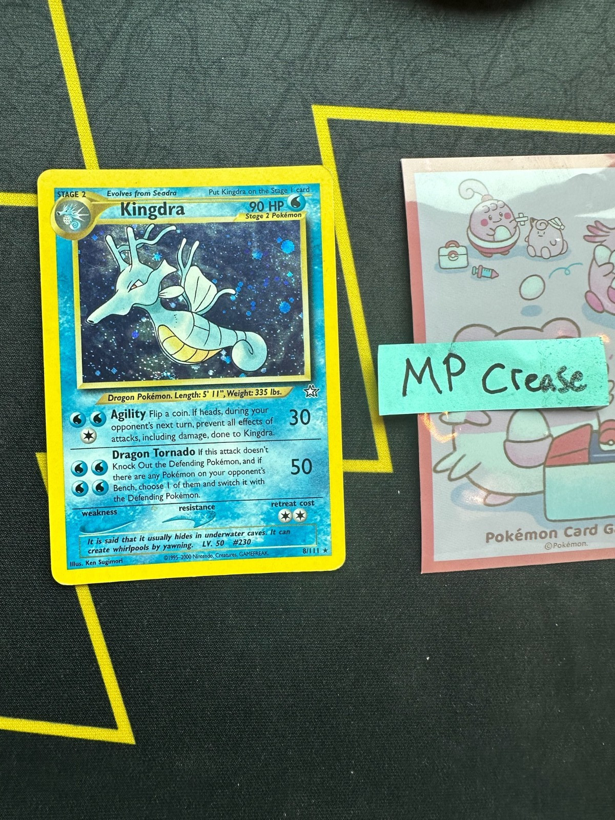 Pokemon Card Kingdra Neo Genesis Unlimited Holo 8/111 158 💎MP Crease💎
