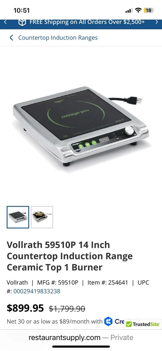 Vollrath Burner Cover Radiant Gas New T XCBR9002 - Free Shipping + Geniune OEM
