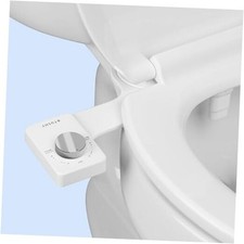 NEW Fresh Cool Water Bidet: Ultra Slim Toilet Seat Chrome Knob Dual Nozzle