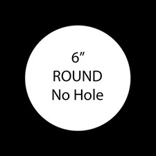 6" Round Aluminum Sublimation Blank with No Hole, .64mm, 30PCs