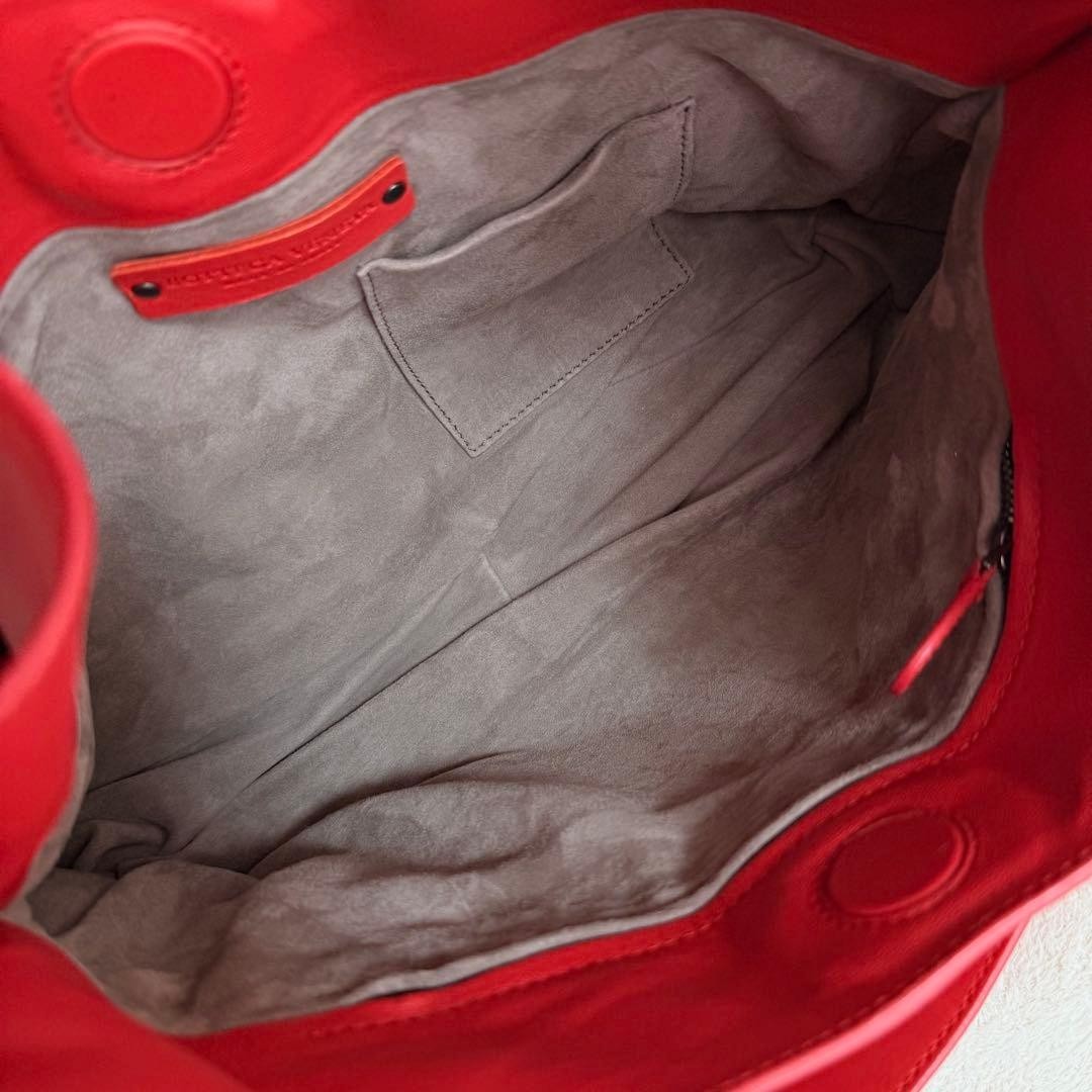 Bottega Veneta Intrecciato Beverly Hobo Women's Shoulder Bag Leather Red thumbnail 10