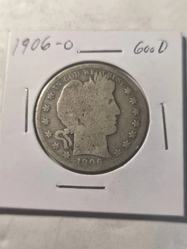 1906-O Barber Half Dollar 50 Cent Good + New Orleans US 90% G Plus