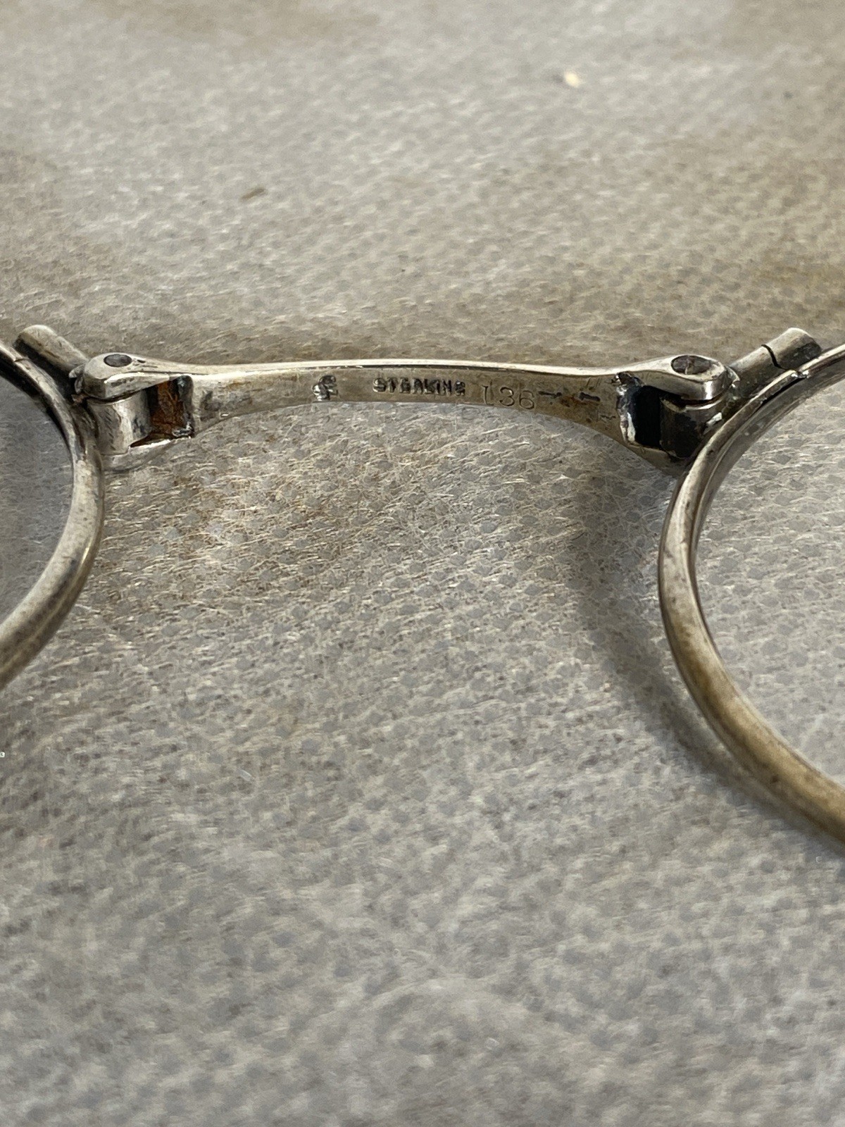 Antique Sterling Lorgnette Folding Opera Eyeglasses Victorian Excellent c. 1900