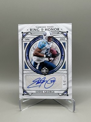 2021 Panini Limited Eddie George Ring of Honor Emerald Auto /5 TITANS