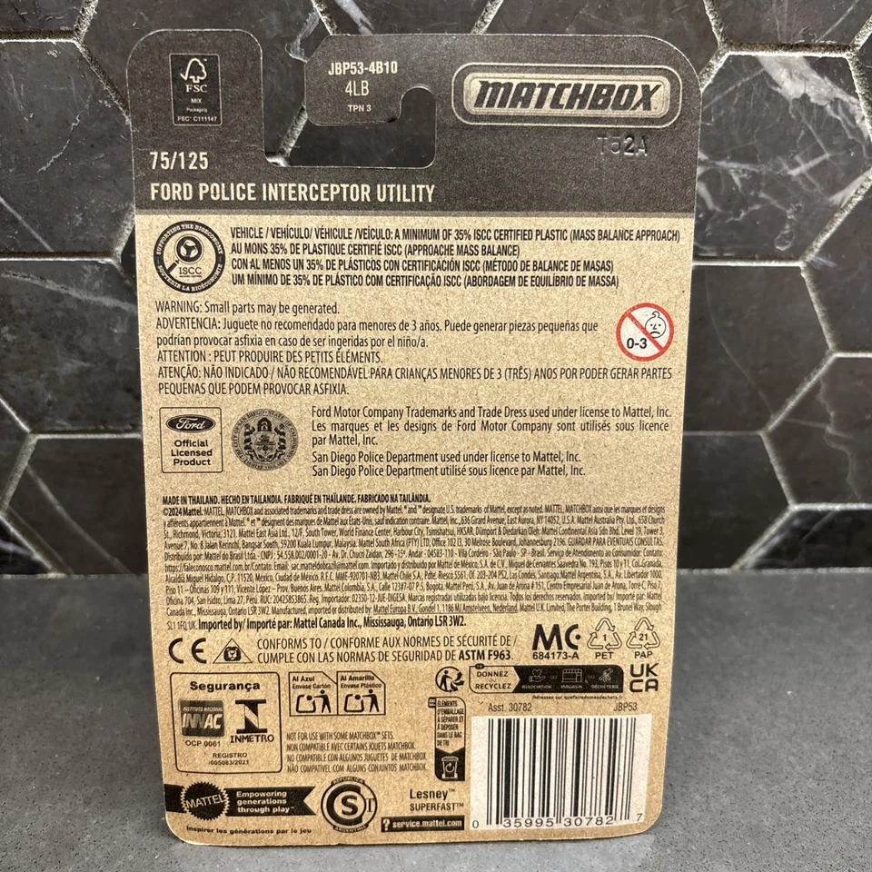 Matchbox Ford Police Interceptor Utility 75/125 - Image 4 of 4