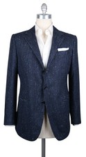 Luigi Borrelli Dark Blue Silk Blend Solid Sportcoat - GU3B132471 