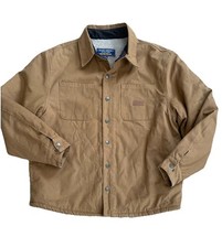 Bass Creek Outfitters Duck Canvas Chore Work Coat Jacket Sherpa Lining Men s L