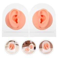1 Pair Silicone Ear Anatomy Model: Realistic Human Ear Model For Practice
