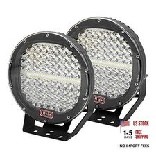2 Pieces 9 inch 294W LED Pods Light Bar Black Round 24000Lm 9 in 294 B-Spot