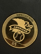 Agoro MLB Trading Coins American League 1/4 Gold Coin .9999 Pure 3/5 SUPER RARE