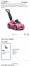 Step2 Whisper Ride Cruiser Pink Toddler Push Car and Ride-On