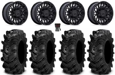 MSA Clubber 14" Wheels Black 28" Cryptid Tires Sportsman 550 850 1000