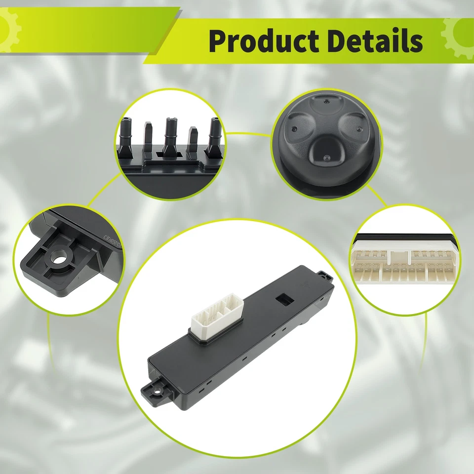 Interruptor de asiento eléctrico delantero izquierdo lado del conductor para Hyundai Santa Fe XL 3,3 L 2013-2019 Foto 4 de 4