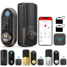 SMONET WiFi Smart Door Lock Fingerprint Keyless Entry Digital Keypad Deadbolt